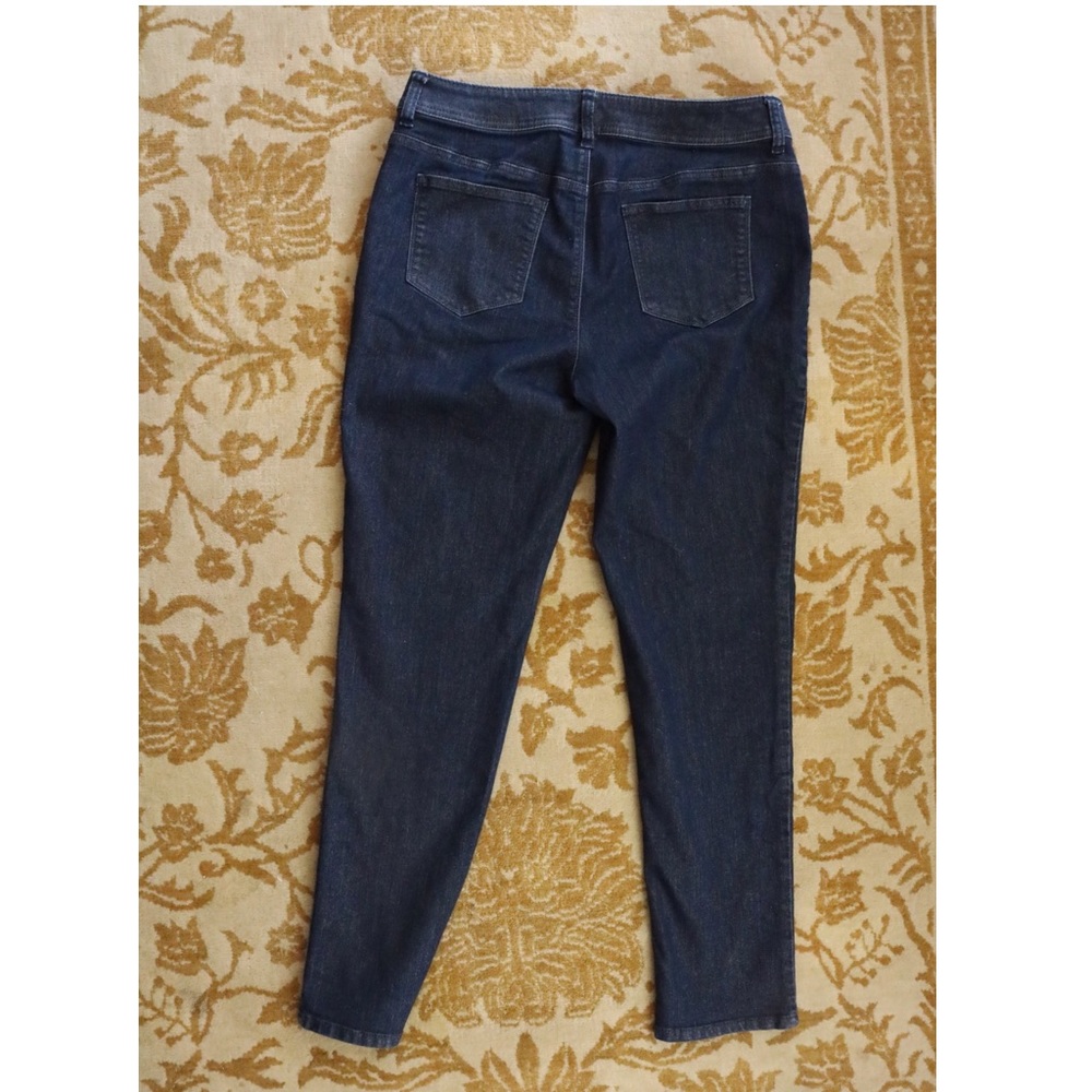 Chico’s Dark Blue Denim Skinny Jeans Sparkles - Picture 4 of 5
